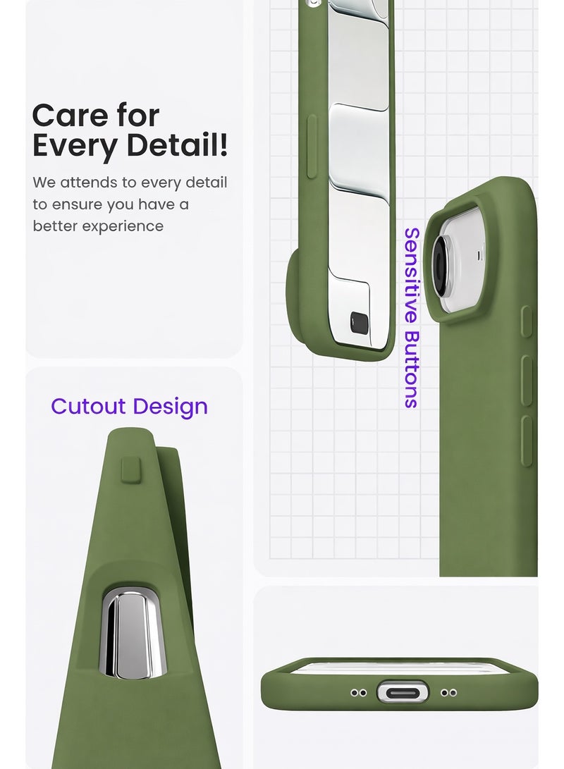 ميدا غطاء سيليكون لجهاز ايفون 17 اير، جراب حماية لكامل الجسم بملمس حريري ناعم، غطاء مضاد للصدمات مع بطانة من المايكروفايبر - Image 4